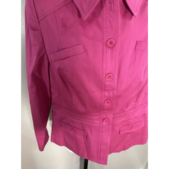 PARISIAN SIGNATURE  PINK Cotton/spandex Blend BUTTON DOWN SHIRT   NEW SZ 8p - Picture 2 of 8